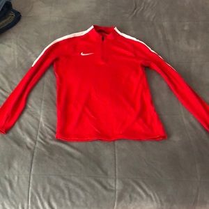 Red Nike Dri-Fit long sleeve shirt